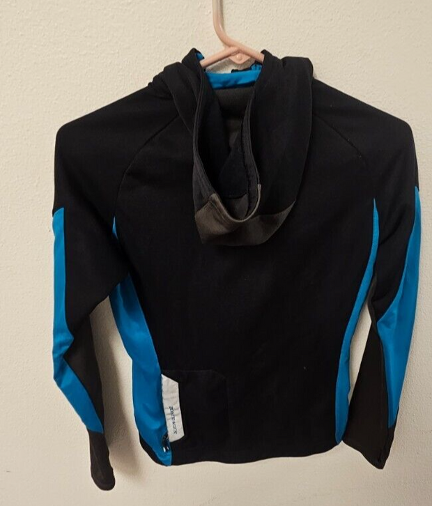 Bontrager Cycling Zip up Full Sleeve, Size XS Women's Black & Blue, Hoodie
