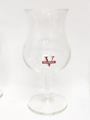 Set of 4 Belgian Tulip Beer Glasses from Brasserie V, Madison Wisconsin