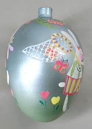 Nelson Trade & Design Group Jumbo Decorative Egg, Hand Painted, Spring Bunny