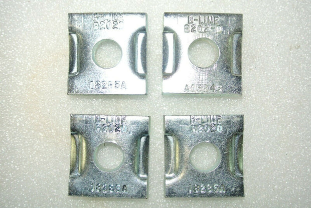 Qty 4 Cooper B-Line No Twist 1/2" Square Washer B202D; 9/16" Hole, Zinc Plated