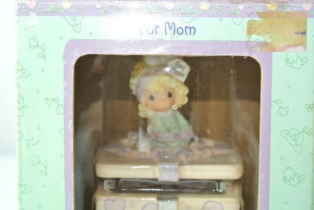Precious Moments Enesco "For Mom" Trinket Covered Box Figurine 113124K