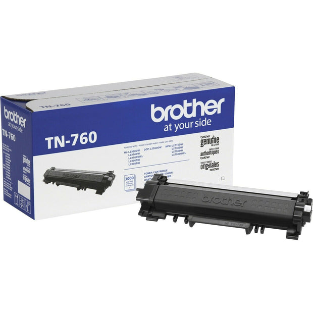 Brother Genuine TN-760 High Yield Toner Cartridge, Black, Laser, 3000 Pages
