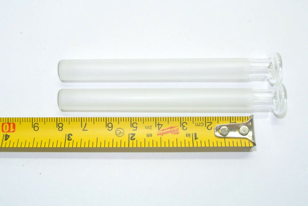 Pair of 8cm Length Lab Glass Reusable Replacement Syringe Plunger 1cm Diameter