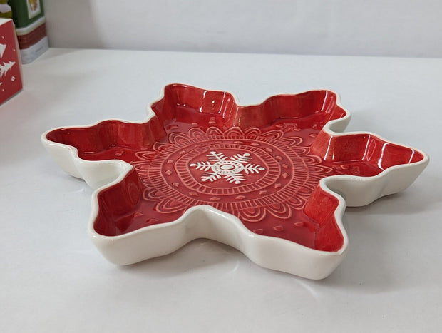 Hallmark Holiday Christmas Cookie Treat Candy Display Serving Plate Star Shape