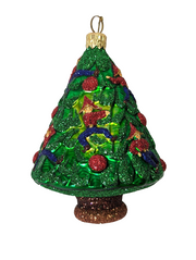Blown Glass Christmas Tree Ornament 12 Lords Leaping Dancers Glitter