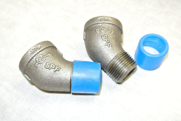 3/4 in.  x 1/2 in. Pipe Size Threaded 45 Degree Reducing Street Elbow - Lot of 2