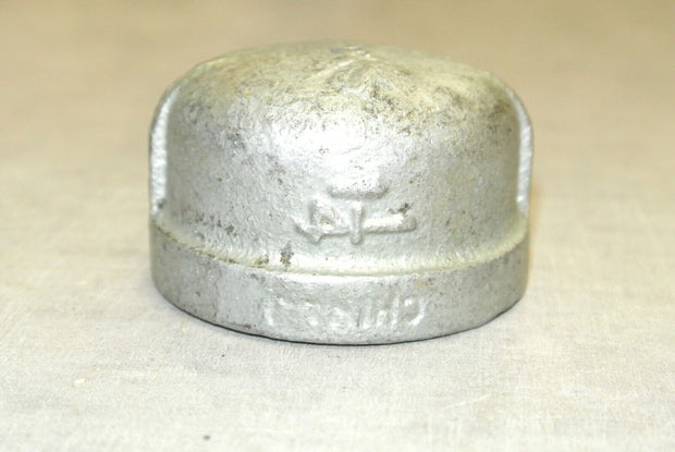 SPF 1-1/4 Inch Pipe Cap Female Fitting, Galvanized Malleable Iron Pipe End Cap