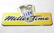 Vintage Miller Time Large Metal Bar Sign Decor