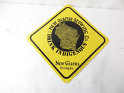 New Glarus Brewing Company Drink Indigenous Crossing Plastic Sign