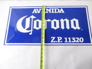 Avenida Corona Metal Sign Tin Tacker