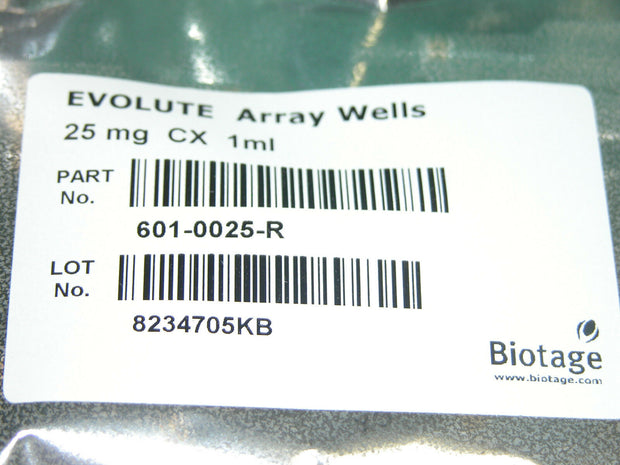 4 pkgs (100 total pieces) Biotage EVOLUTE Array Wells 25 mg CX 1 ml #601-0025-R