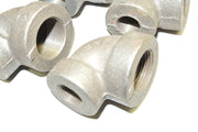 WARD Galvanized Iron Reducing Elbow, 3/4 x 3/8" FNPT Pipe Fitting - Lot of 4