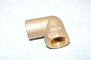 Nibco 1/2" 90 Degree Elbow Pipe Fitting, Cast Bronze, Cup x FNPT