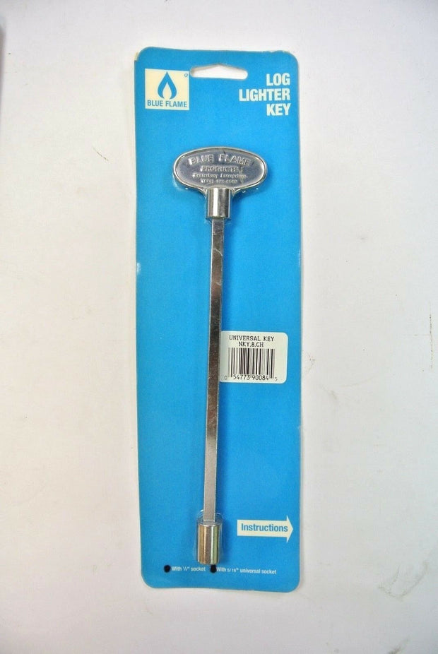 Blue Flame Log Lighter Key Universal NKY.8.CH 8" Length, 1/4" / 5/16" Socket