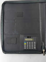 Binder Folder w/ calculator, pockets (black), zippered, legal pad