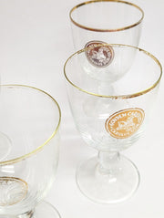 Gouden Carolus d'Or (Het Anker) Belgian Ale Beer Glass, Gold Rim - Set of 4