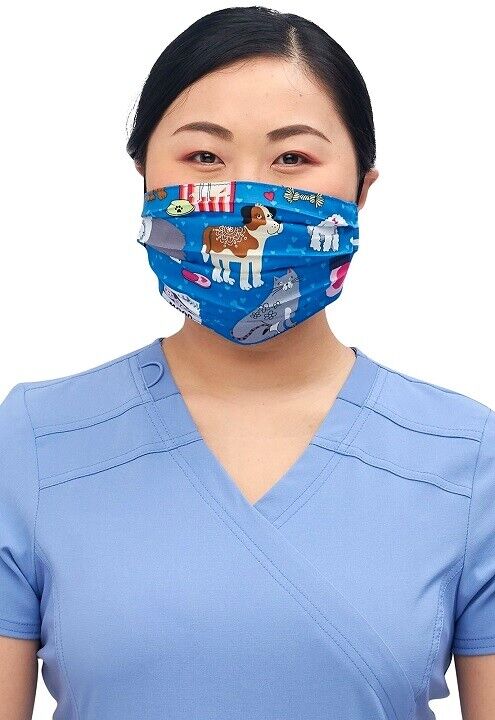 Cherokee Workwear CK508-UNL1 Reversible Pleated Face Mask One Size