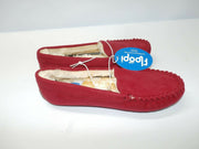 Floopi Womens Slipper Moccasins - Size 7 - 323 Red, Medium