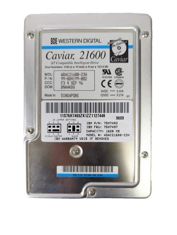 Western Digital Caviar 21600  Hard Drive WDAC21600-23H 99-004199-002