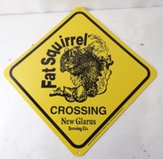 Wisconsin New Glarus Brewing Fat Squirrel Crossing Sign
