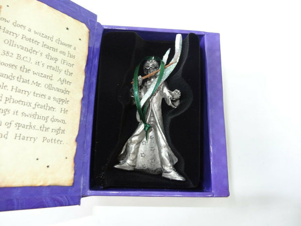 Hallmark Harry Potter Chooses a Wand Pewter Keepsake Ornament QXE4402 2001