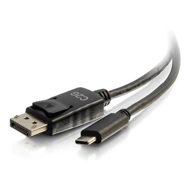 C2G 6ft USB C to DisplayPort Cable, 4K 30Hz, Type C Male USB, DisplayPort Male