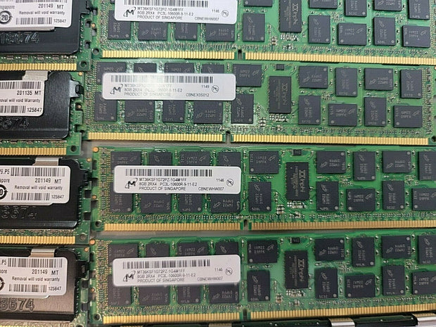 Lot 360GB DDR3 Registered Server RAM (45 x 8GB) PC3-10600R 1333Mhz