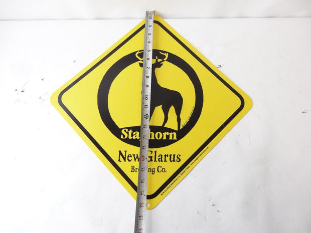 New Glarus Brewing Co Wisconsin Staghorn Crossing Plastic Street Sign