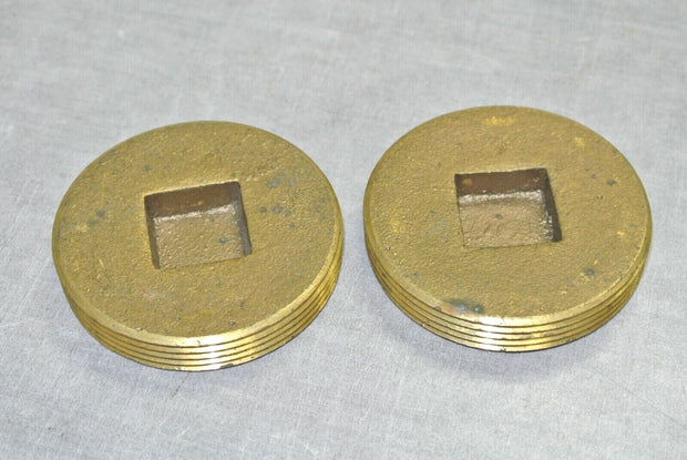2" Nibco DWV 820 Brass Countersunk Cleanout Plug - Qty 2