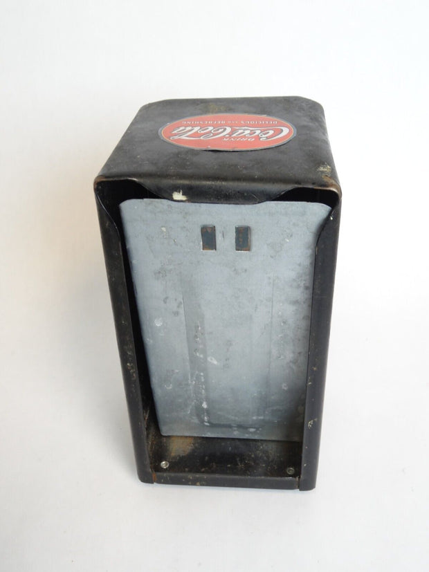Vintage Coca Cola Coke Diner Black Napkin Dispenser