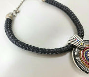Vtg Chico's Necklace, 1 Strand, Sterling, Pendant, Southwestern Style, Very Cool