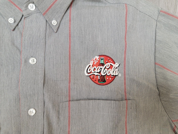 Vintage Coca Cola Gray Uniform , Long Sleeve, Gray, Size XL GS-0743 1586 CH GYRS