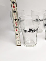 Set of 5 Small Beer Tasting Glasses, Greatbrewers.com Great Brewers Glassware