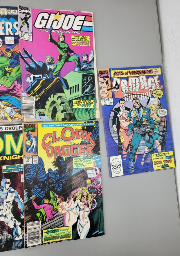 Lot 11 Vintage MARVEL Comics, US 1, GI Joe, Jack Hearts, Defenders, Cloak/Dagger