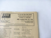 Valichanger Operations Manual Series AC1000-1001 Vending American Changer