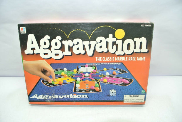 Complete 1999 Milton Bradley Aggravation Marble Race Board Game