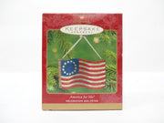 Hallmark Keepsake QX2882 2001 America For Me! Flag Ornament