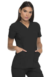 Dickies DK755 Women's V-Neck Scrub Top With Patch Pockets - L