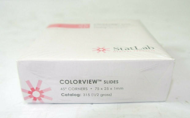 Statlab Microscope Colorview Slides, 25 x 75 x 1mm Box of 72 Free Shipping