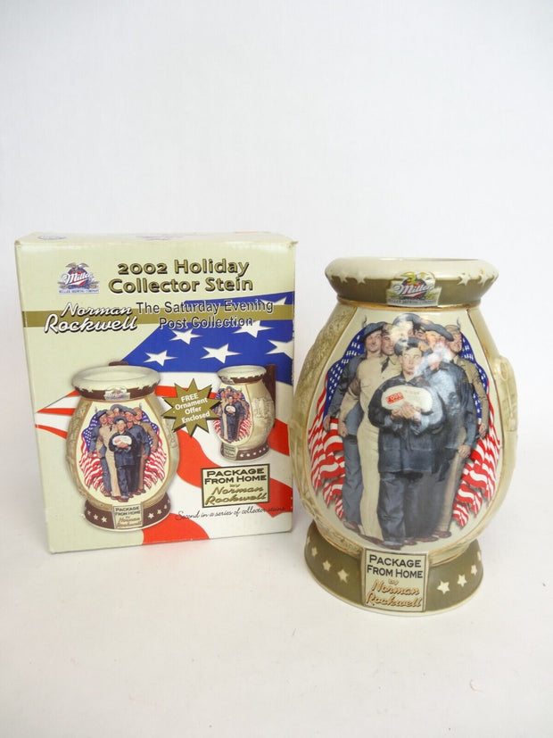 New Miller 2002 Norman Rockwell Package From Home Collector Stein