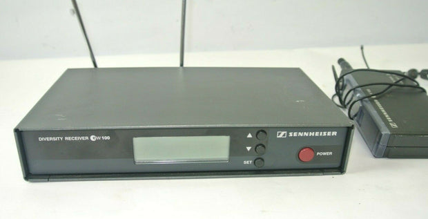 Sennheiser Diversity Receiver EM100 626-662 MHz w/ PSU, Lapel Mic