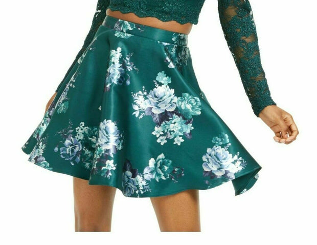 City Studio Size 7 Above The Knee Fit Flare Party Dress Size 1 Hunter Green