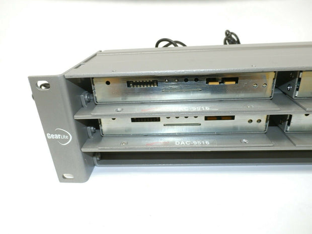Ross GearLite Rack With 4 DAC-9516 SDI to Analog Video Converter Composite