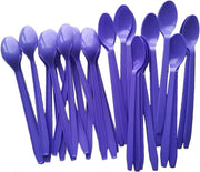 New Sealed Sovereign Spoon Box of Royal Purple Plastic Spoons, Lot of (600)