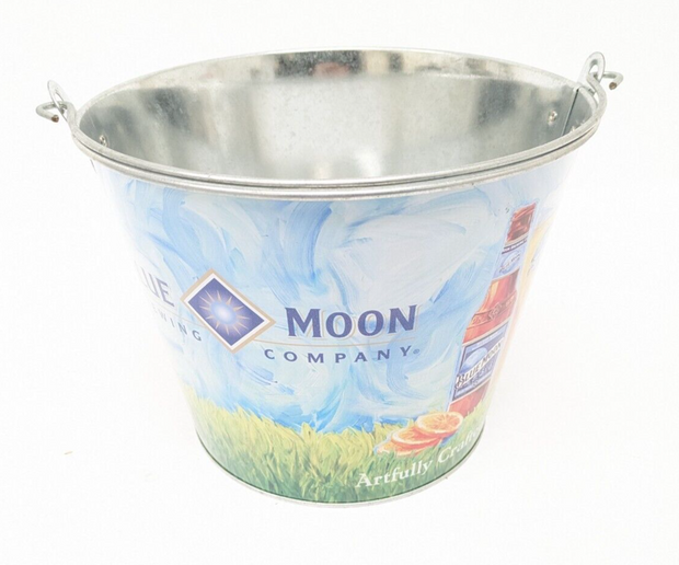 Vintage Blue Moon Brewing Company Steel Ice Bucket