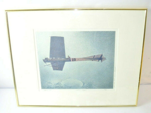 Vintage Framed Ron Ruble Hand Colored 4-Color Lithograph Vespers 29 Lim. Edition