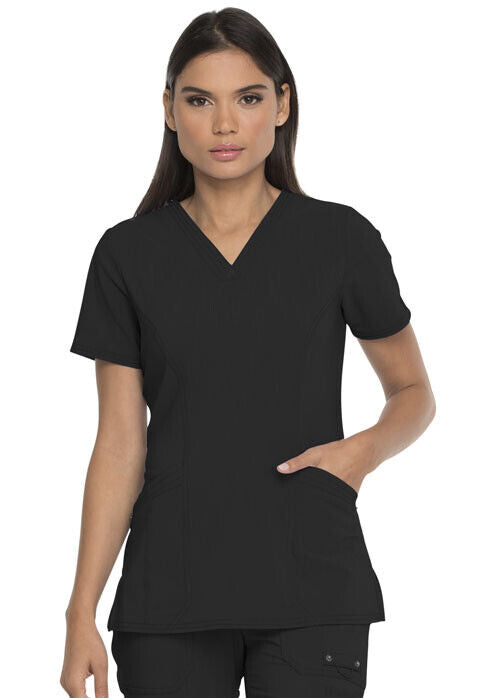 Dickies DK755 Women's V-Neck Scrub Top With Patch Pockets - L
