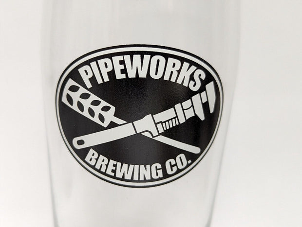 Pipeworks Brewing Co. Beer Pint Glass "Brewed in Chicago" - Set of 8 Glasses