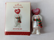 Hallmark Keepsake JOY IN THE AIR Christmas Ornament Snowman Lifting Heart