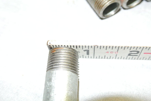 Steel Nipple Threaded Pipe Fitting, 5/8" OD x 3-1/2" Length - Lot of 5